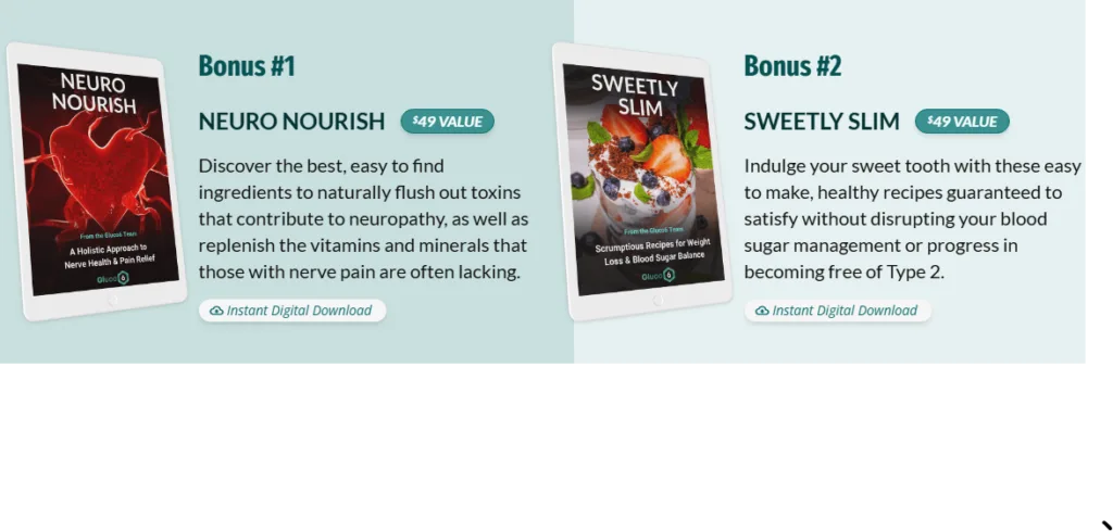 Gluco6 Bonuses