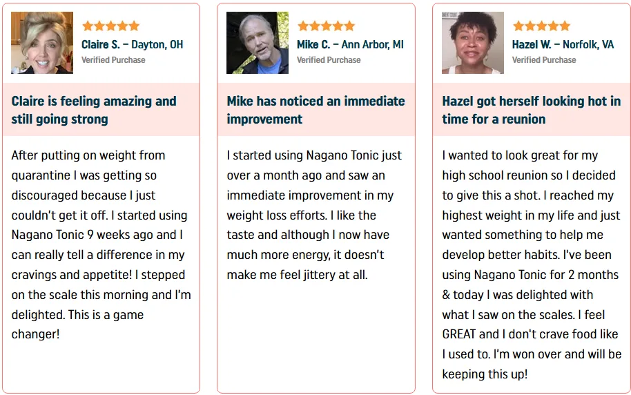 Nagano Tonic Testimonials