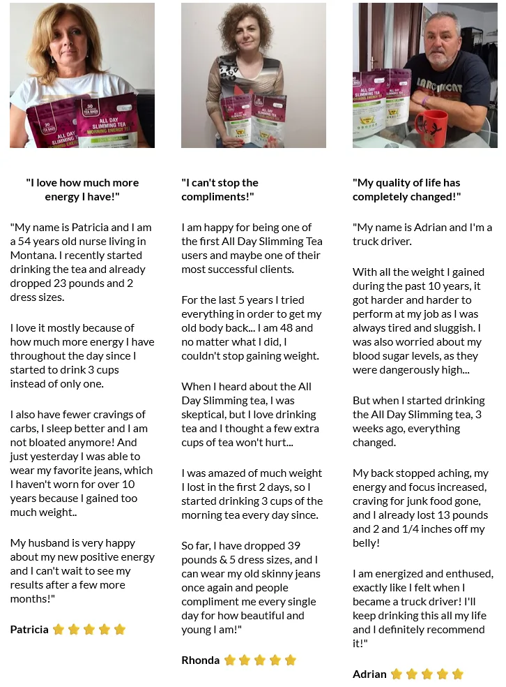All Day Slimming Tea Testimonials