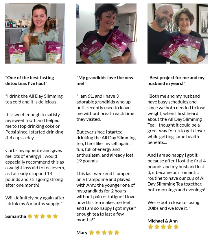 All Day Slimming Tea Testimonials