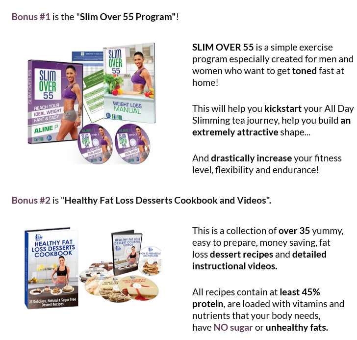All Day Slimming Tea Bonuses